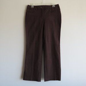 New Women’s Dalia Collection Brown Petite Straight Leg Pants size 10P